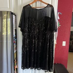Torrid Black Sequin Midi Dress